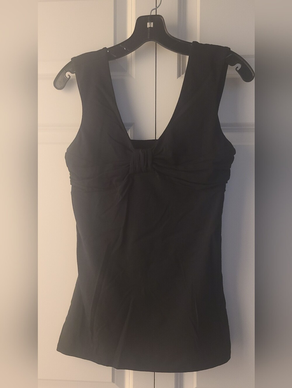 Sleeveless Black Twist-Front Women’s Top- Size Small